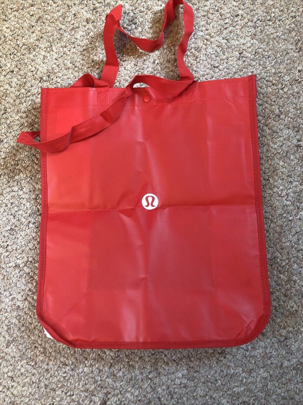 Lululemon Red Shopping Tote Bag 16" x 14" New
